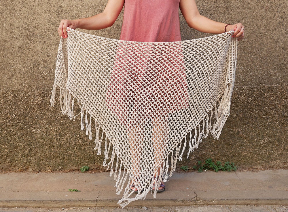 lace lightweight crochet shawl