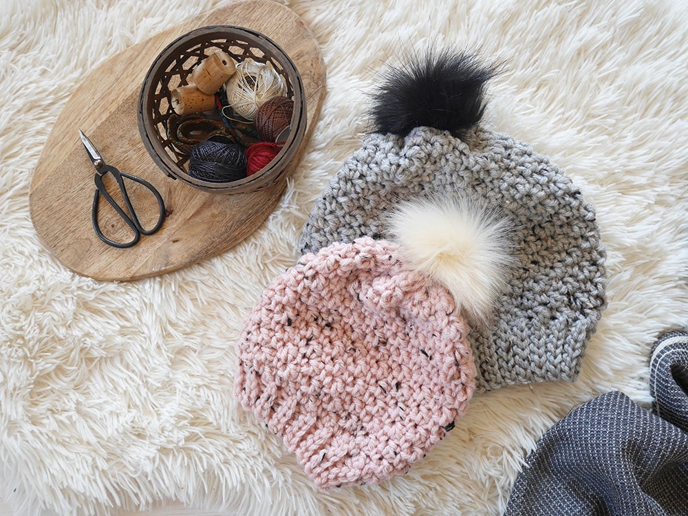 crochet beanie with bulky yarn